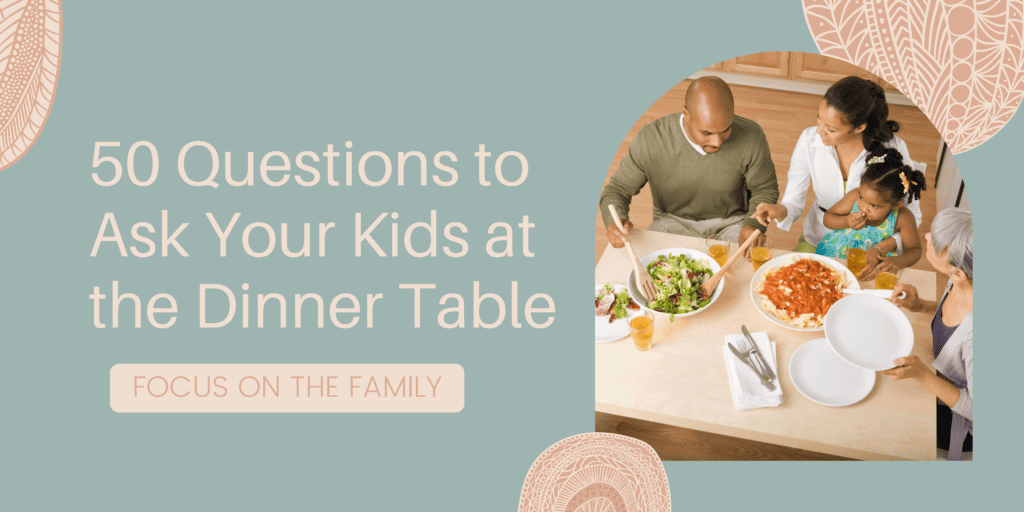 young african american family dinner table questions to ask your kids